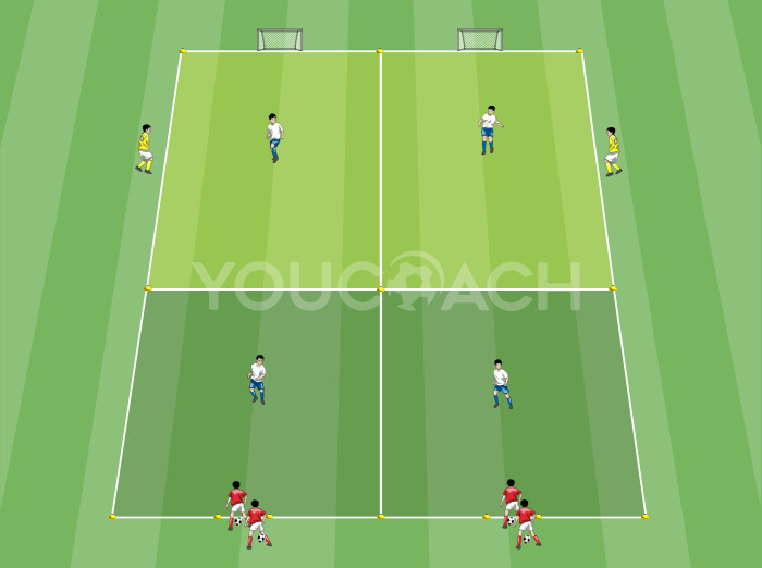 Doble cuadrado 1 contra 1 más 2 contra 1