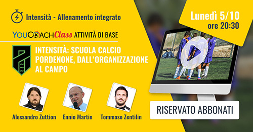 Webinar Pordenone YouCoachClass attività di base intensità Webinar Pordenone YouCoachClass attività di base intensità