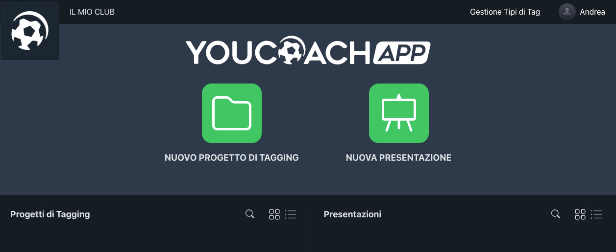 Crea progetto video analisi Crea progetto video analisi
