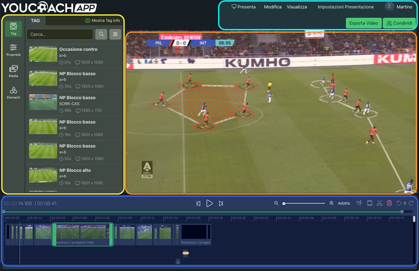 YouCoachApp Video Analysis: ecco come si presentazione l'interfaccia creazione progetto YouCoachApp Video Analysis: ecco come si presentazione l'interfaccia creazione progetto