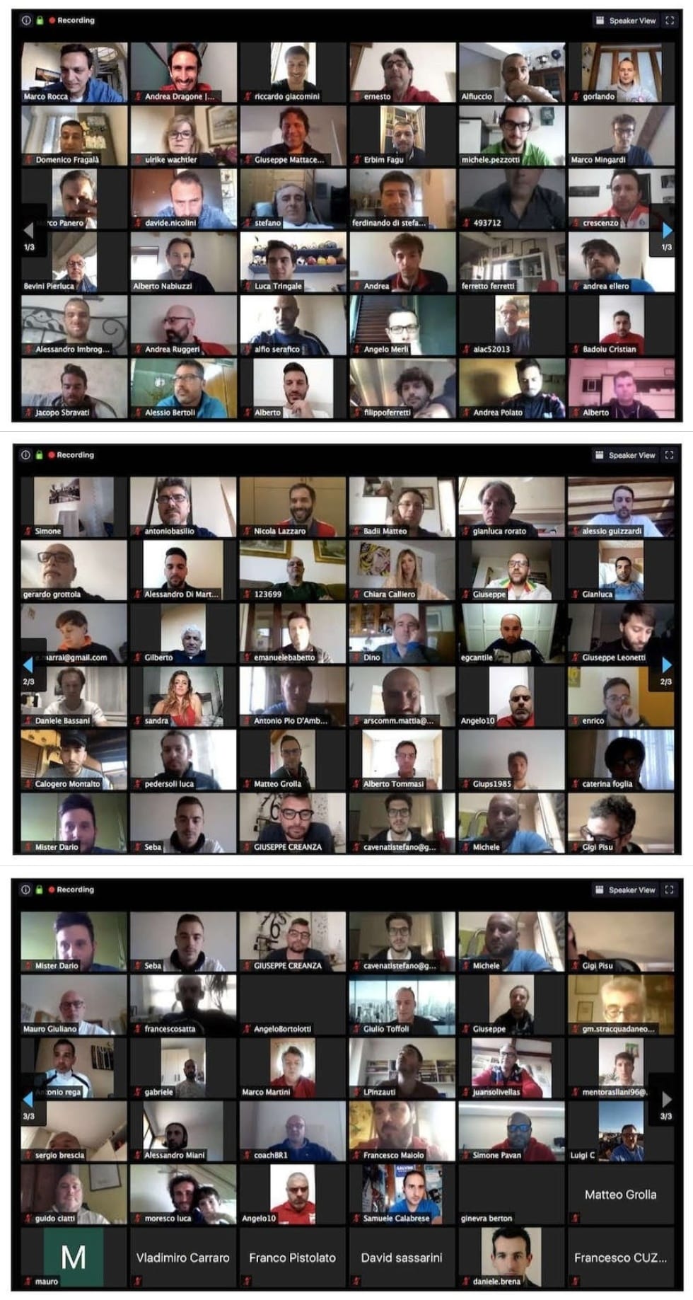 Tutti gli allenatori partecipanti al Master 2020 Digital Edition Tutti gli allenatori partecipanti al Master 2020 Digital Edition