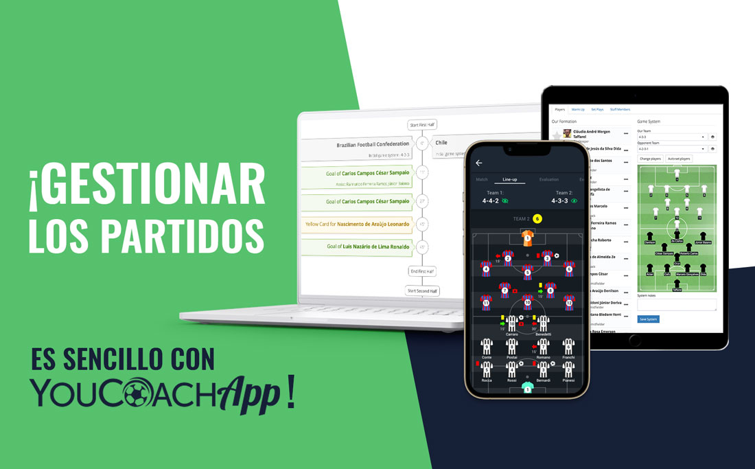 Gestionar partidos con YouCoachApp