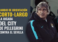 Cambio de orientación para corto-largo: el gol de Sterling contra el Sevilla