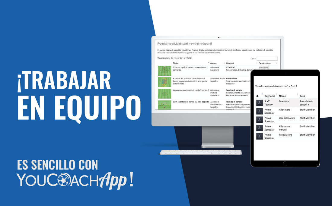 Invita el cuerpo tecnico a trabajar con tigo con YouCoachApp